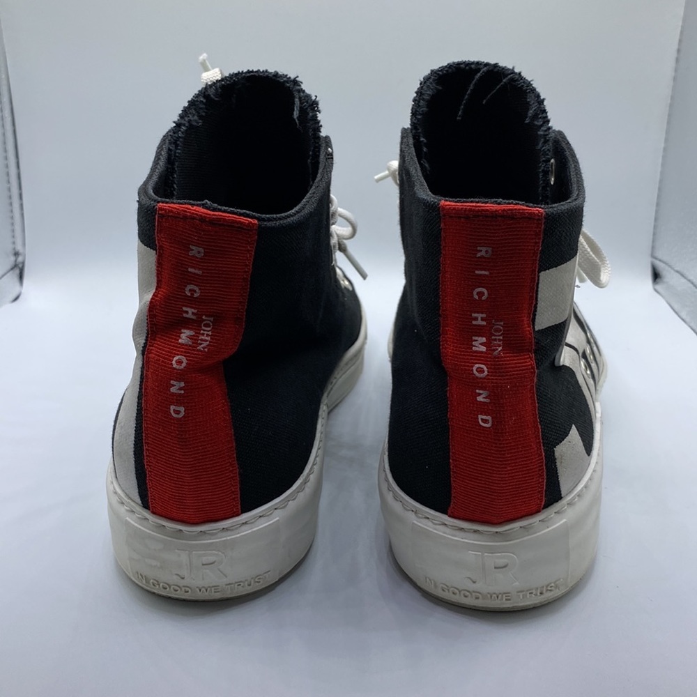 John Richmond 50% Rock / 50% Roll Born in England Hightop Sneaker Size 8 - Picture 4 of 12
